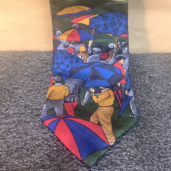 Hathaway Golf ⛳️ Multicolored Imported Fabric Style Tie - Picture 2 of 8